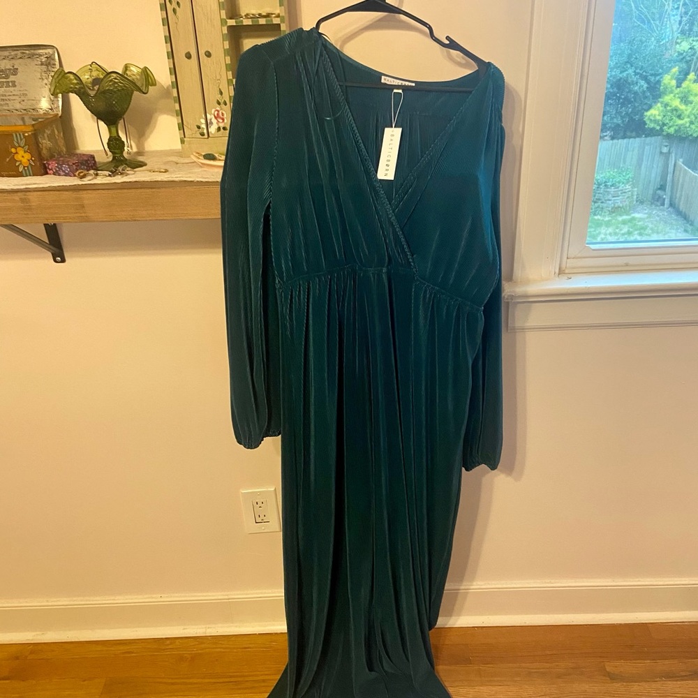 Long Sleeve Deep Teal Maxi